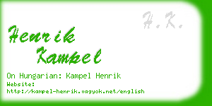 henrik kampel business card